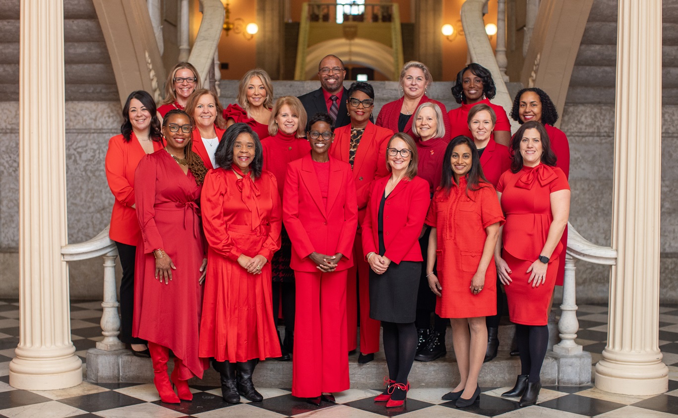 Circle of Red Group Photo